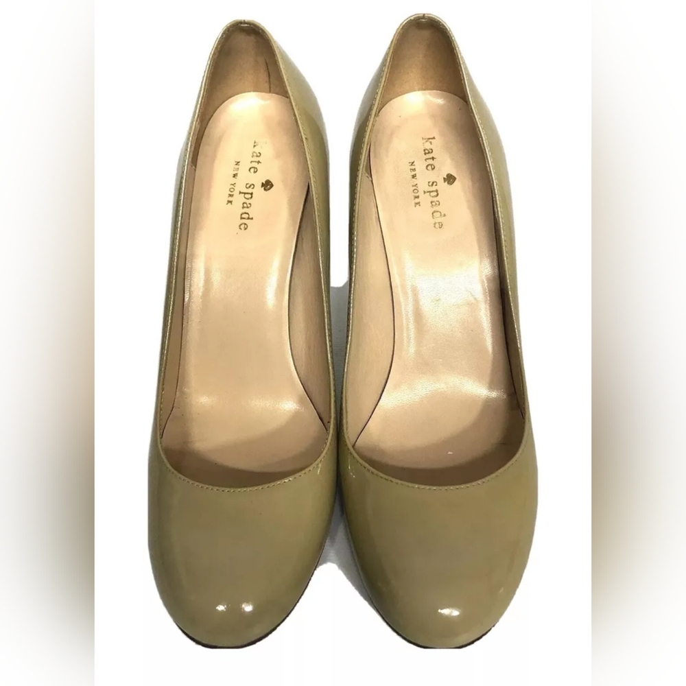 Kate Spade Karolina Women's Tan Patent Leather Heel Pumps